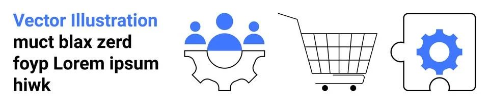 Collaborative Shopping Solutions with Customizable E-commerce Tools Illustrazione stock