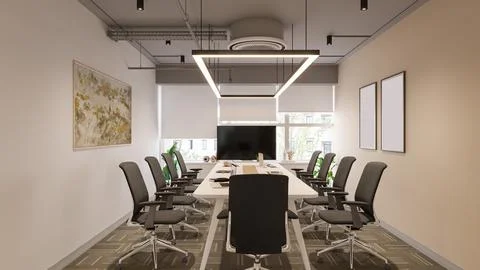 Collaborative Spaces Fostering Teamwork in Office Interiors Illustrazione stock