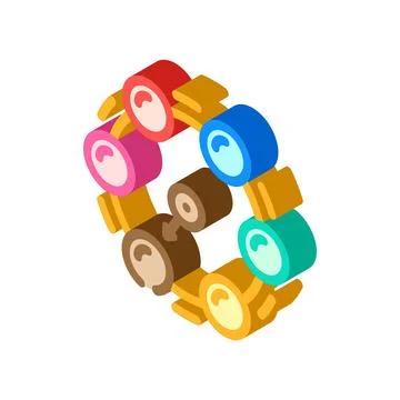 Collaborative team working together in unity circle Stock Illustration