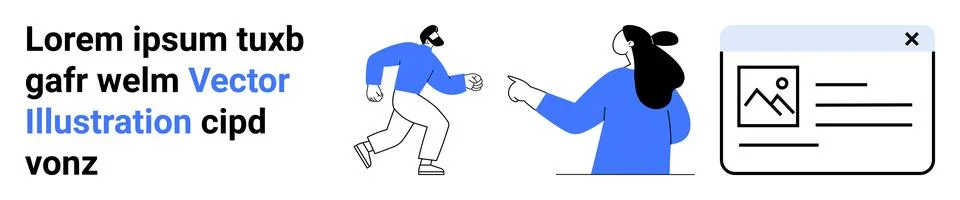 Collaborative Teamwork and Communication with Modern Technology Concept 스톡 일러스트