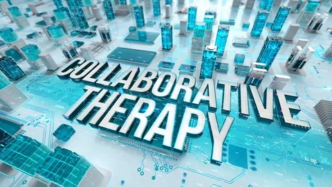 Collaborative Therapy with medical digital technology concept Stock Footage 107401977