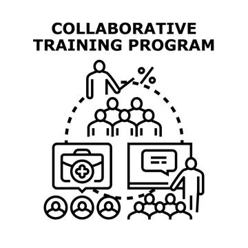 Collaborative training program developing business skills and knowledge イラスト素材