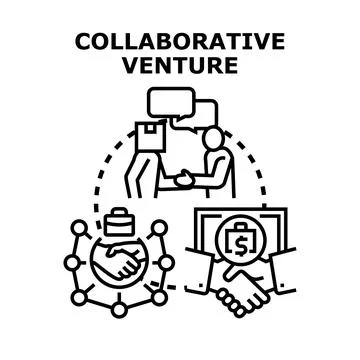 Collaborative venture concept representing business partnership Stock Illustration