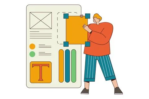 Collaborative Web Development and Digital Coding Illustration Illustrazione stock