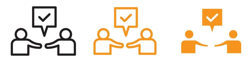 Collaborative Win-Win Business Deal Icon for Business and Partnerships Grap.. Stockillustratie