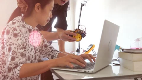 Collaborative Work Session at a Computer Stock Footage 314636857