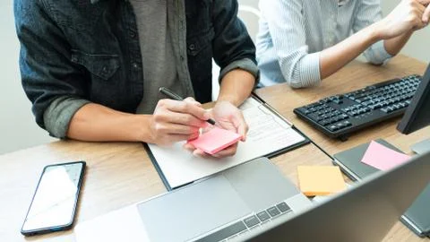 Collaborative work Software engineers website developer technologies or progr Stockfoto's