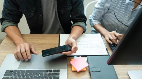 Collaborative work Software engineers website developer technologies or progr Stockfoto's