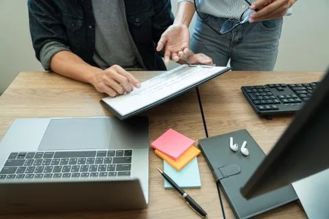 Collaborative work Software engineers website developer technologies or progr Stock Photos