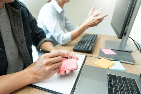 Collaborative work Software engineers website developer technologies or progr 写真素材