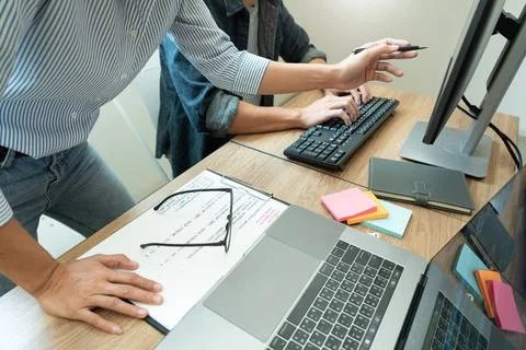 Collaborative work Software engineers website developer technologies or pr... Stock-Fotos