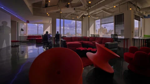 Collaborative workspace Lobby  Time-Lapse Vídeos de archivo 34212079