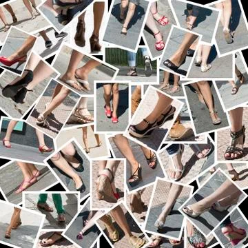 Collage about foot. Stock Photos