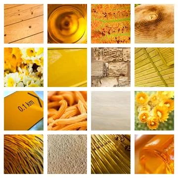 Collage of abstract close up Stock Photos