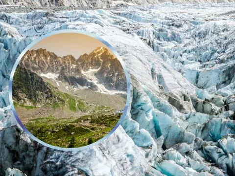 Collage of Alps Foto stock