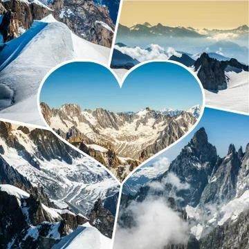 Collage of Alps Stock Photos
