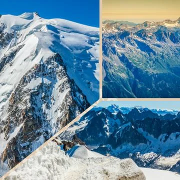 Collage of Alps Foto stock