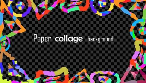 Collage background with abstract geometric shapes Stock Illustration