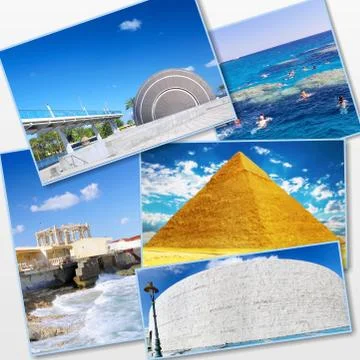 Collage of beautiful Egypt . Stock Photos