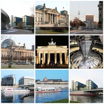 Collage of berlin germany Stock Illustration