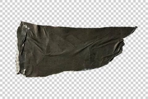 A collage of a black flag shape made from torn old newspaper Stock Illustration