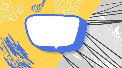 Collage blanks with speech bubble for social media. Template for text. Vector Stock Illustration