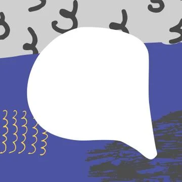Collage blanks with speech bubble for social media. Template for text. Vector Stock Illustration