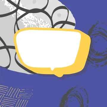 Collage blanks with speech bubble for social media. Background for text. Vect Stock Illustration