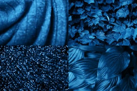 Collage with blue backgrounds Stock Photos