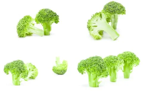 Collage of broccoli floret Foto stock