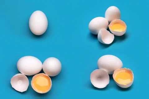 Collage With Broken Eggs Foto stock