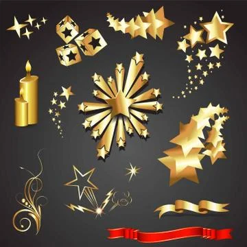 Collage of candles Stock Illustration