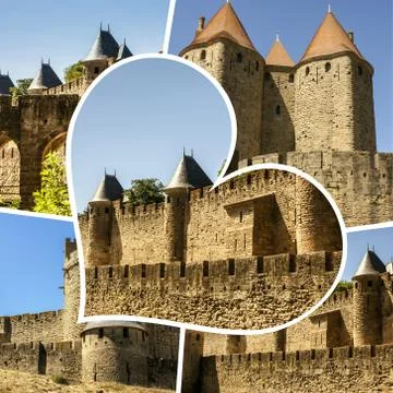 Collage of Carcassonne Foto stock
