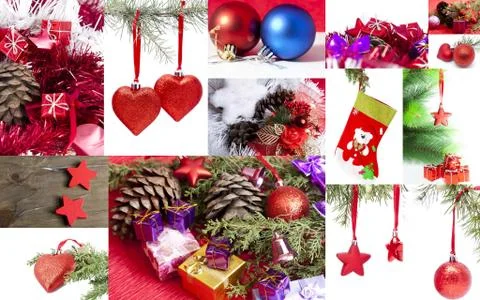 Collage Christmas Stock Photos