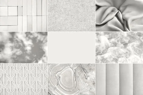 Collage cloud dancer color Stock Photos