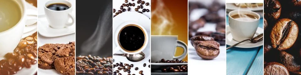 Collage of coffee Foto stock
