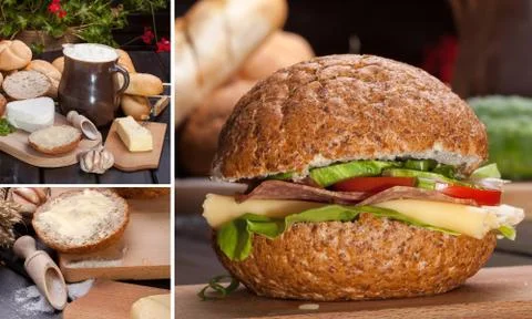 Collage of different types of vegetables. Stock Photos