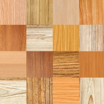 Collage of different wooden texture Fotos Stock