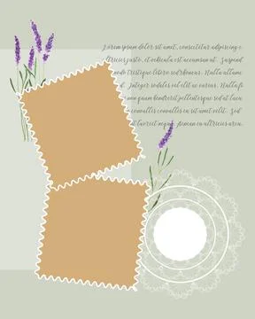 Collage To do list , planner note-taking planner, lavender watercolor, ideas Illustrazione stock