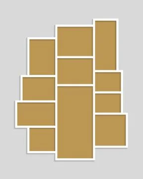 Collage Eleven Frames for Photo or Illustration. Stock Illustration