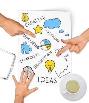 Collage expressing concept of creative ideas Stock Photos