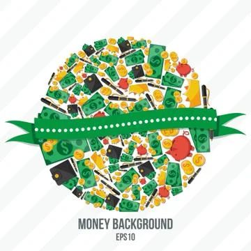 Collage From Financial Elements イラスト素材