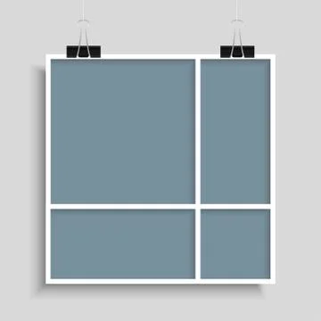 Collage Four Frames for Photo or Illustration. Stock Illustration