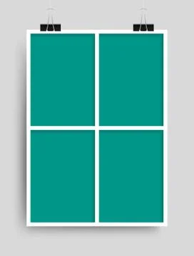 Collage Four Frames for Photo or Illustration. Stock Illustration