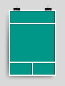 Collage Four Frames for Photo or Illustration. Stock Illustration