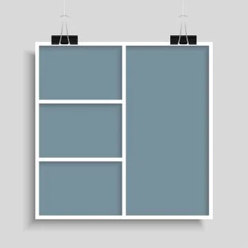 Collage Four Frames for Photo or Illustration. Stock Illustration