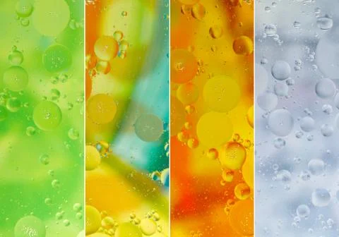 Collage of four seasons Stock Photos