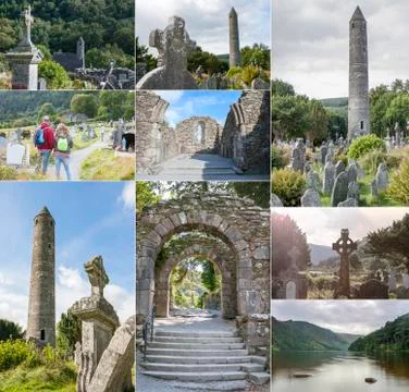 Collage of glendalough Stock Photos