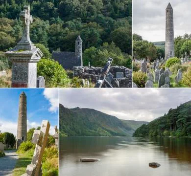 Collage of glendalough Stock Photos