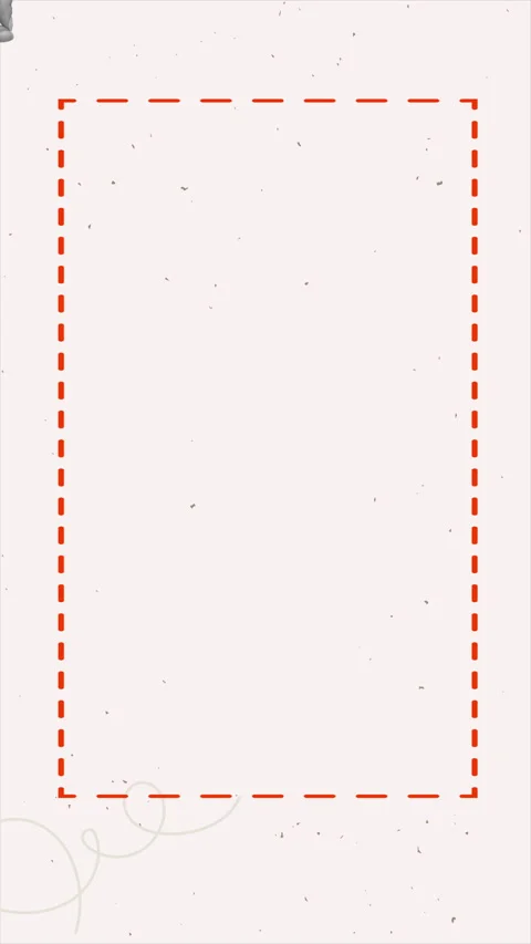 Collage with hands creating a red dotted frame. Vertical 2D animation Stock Footage 331438237